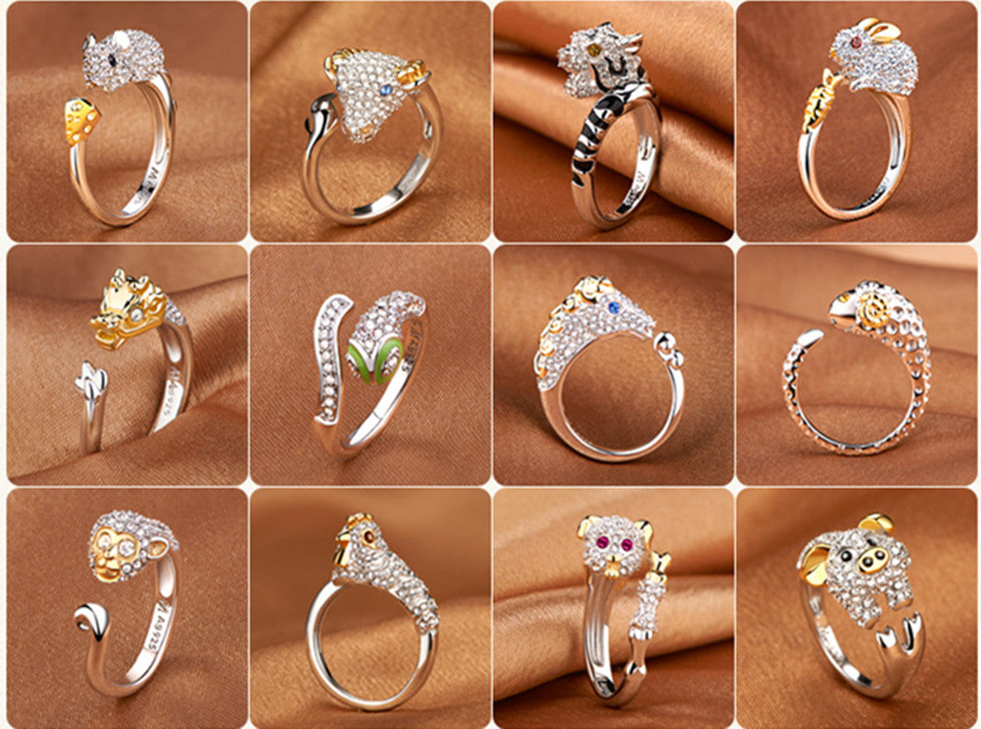 Animal Zodiac - Rhinestone Ring