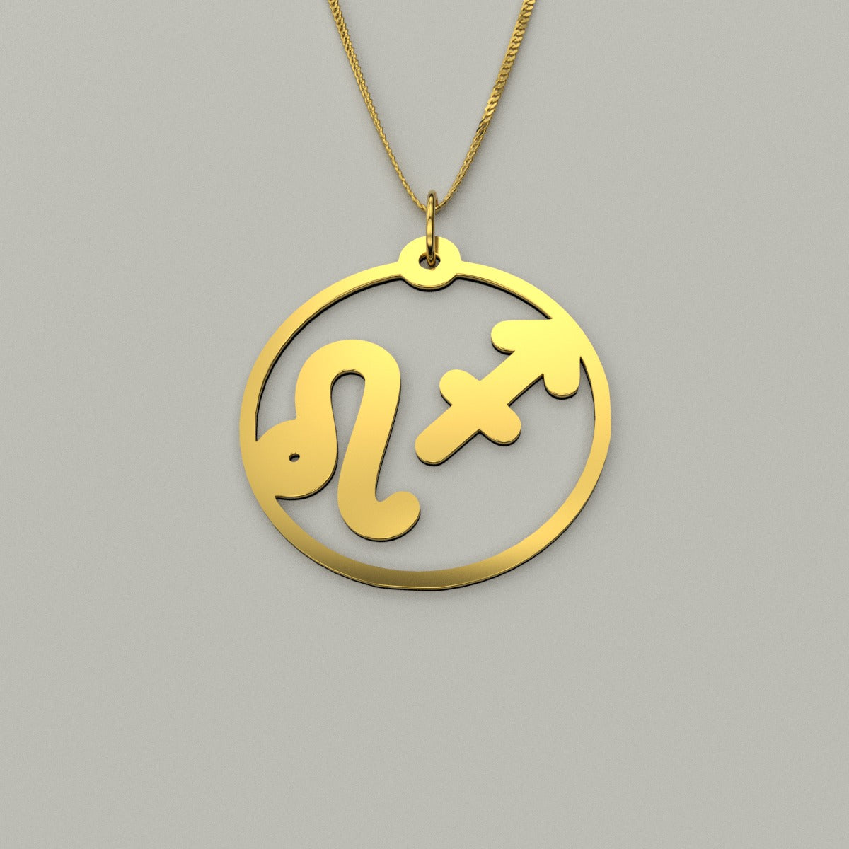 Leo & Sagittarius- Couple Necklace