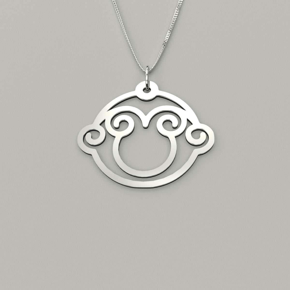 Monkey - Hollow Carved Necklace