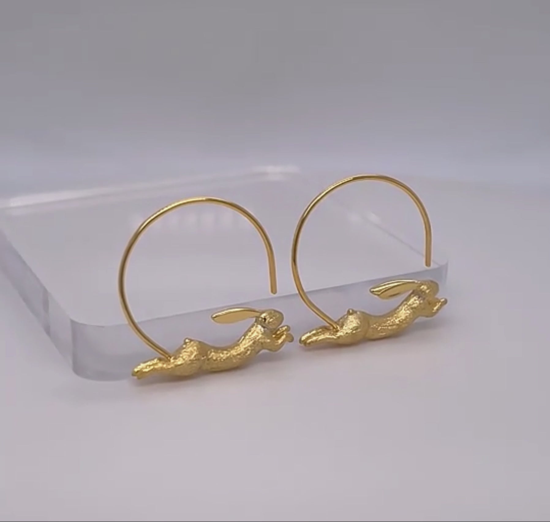 Rabbit - Hoop Earrings