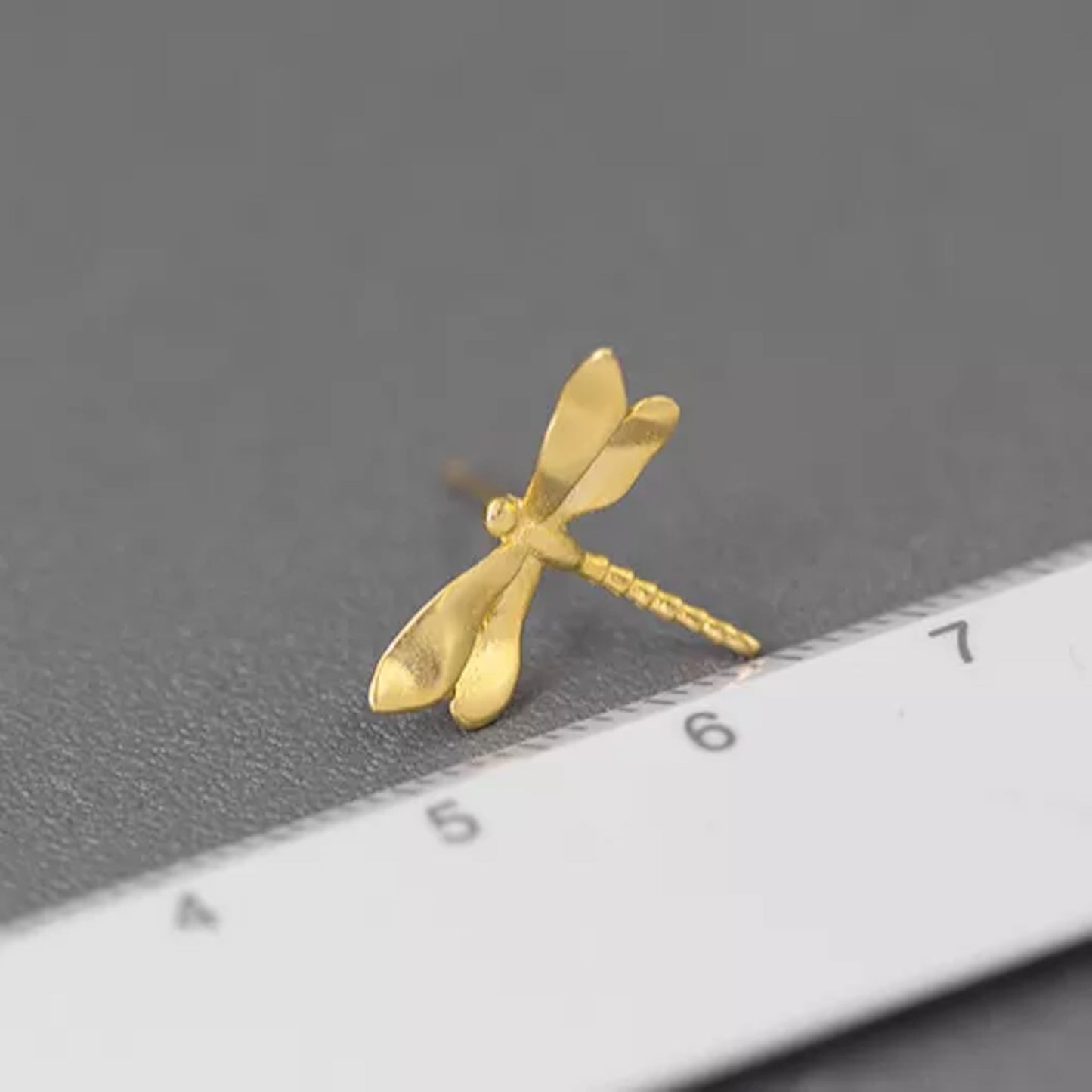 Special Edition: Cute Dragonfly 925 Sterling Silver Exquisite Ear Stud Earrings •18K Gold Plated • Unique Design • High-Quality Jewelry
