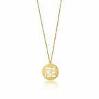 Seal Script Hollow Circ Necklace - Dragon
