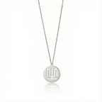 Seal Script Hollow Circ Necklace - Ox