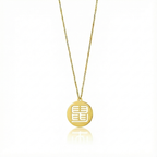 Seal Script Hollow Circ Necklace - Rat