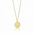 Seal Script Hollow Circ Necklace - Snake