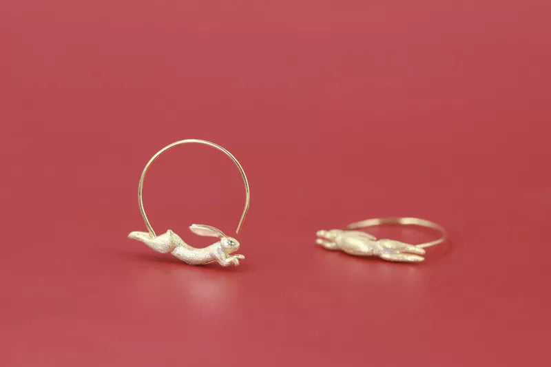 Rabbit - Hoop Earrings