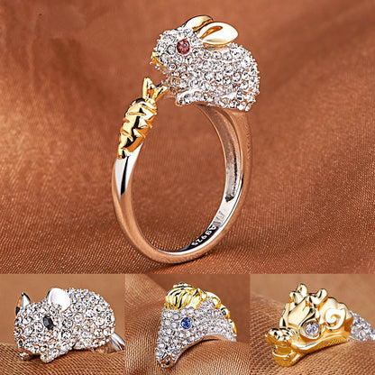 Animal Zodiac - Rhinestone Ring