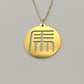 Seal Script Hollow Circ Necklace - Horse