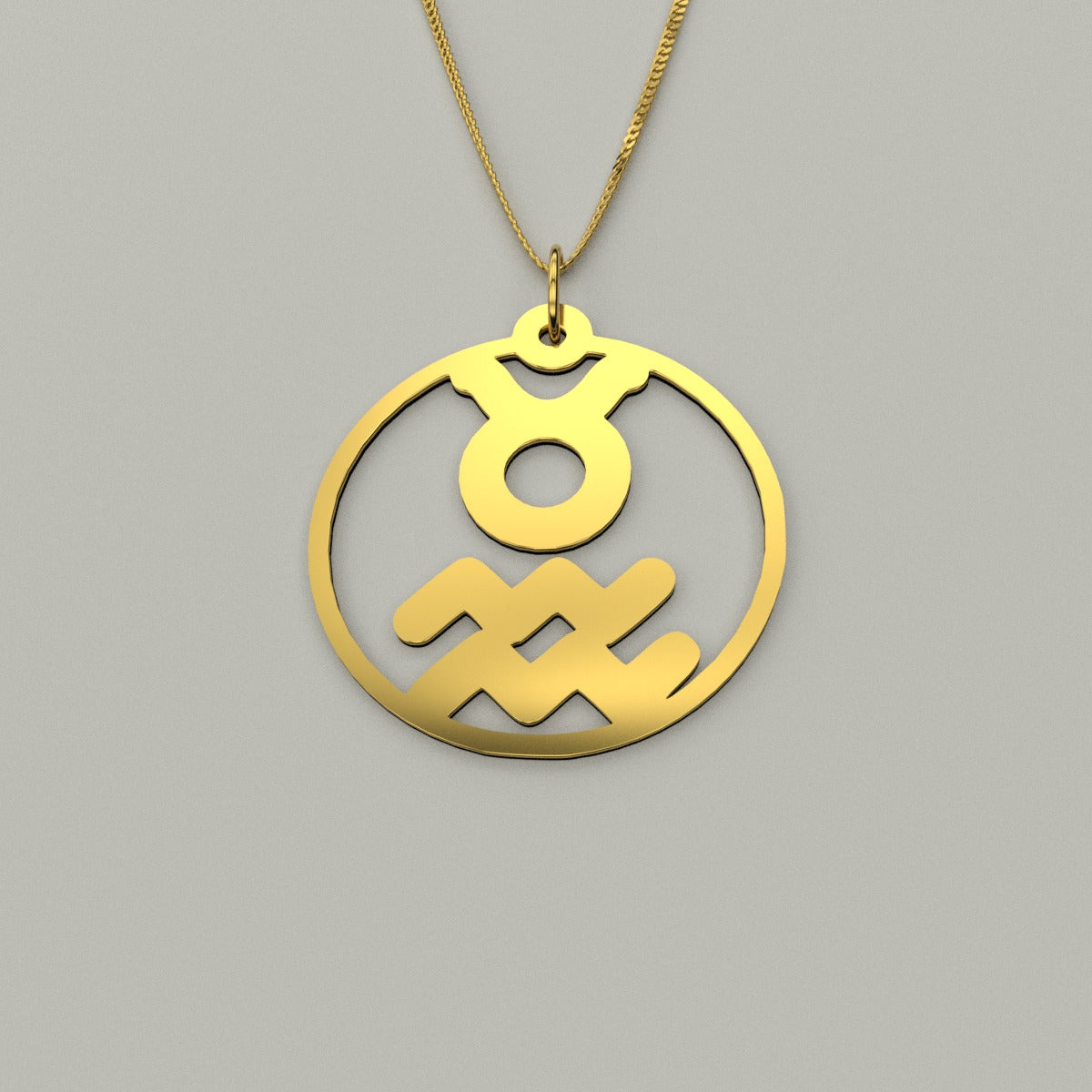 Taurus & Aquarius - Couple Necklace