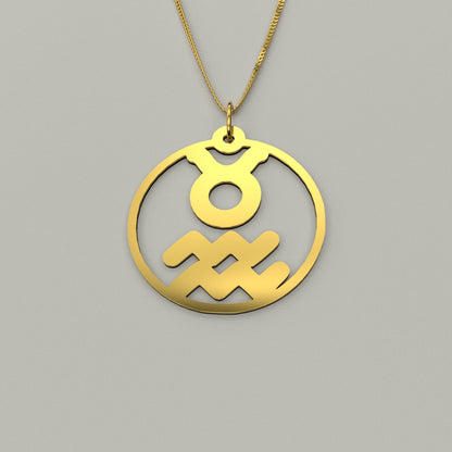 Taurus & Aquarius - Couple Necklace
