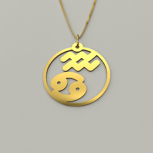 Cancer & Aquarius - Couple Necklace