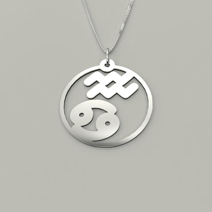 Cancer & Aquarius - Couple Necklace