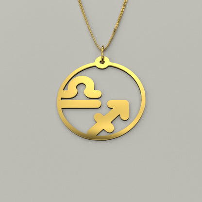 Libra & Sagittarius - Couple Necklace