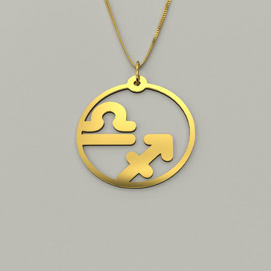 Libra & Sagittarius - Couple Necklace
