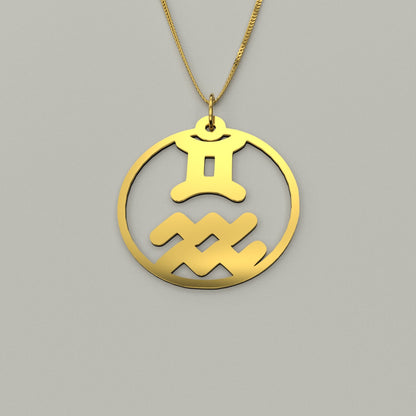 Gemini & Aquarius - Couple Necklace