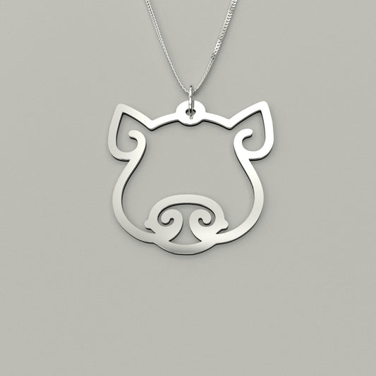 Pig - Hollow Carved Necklace