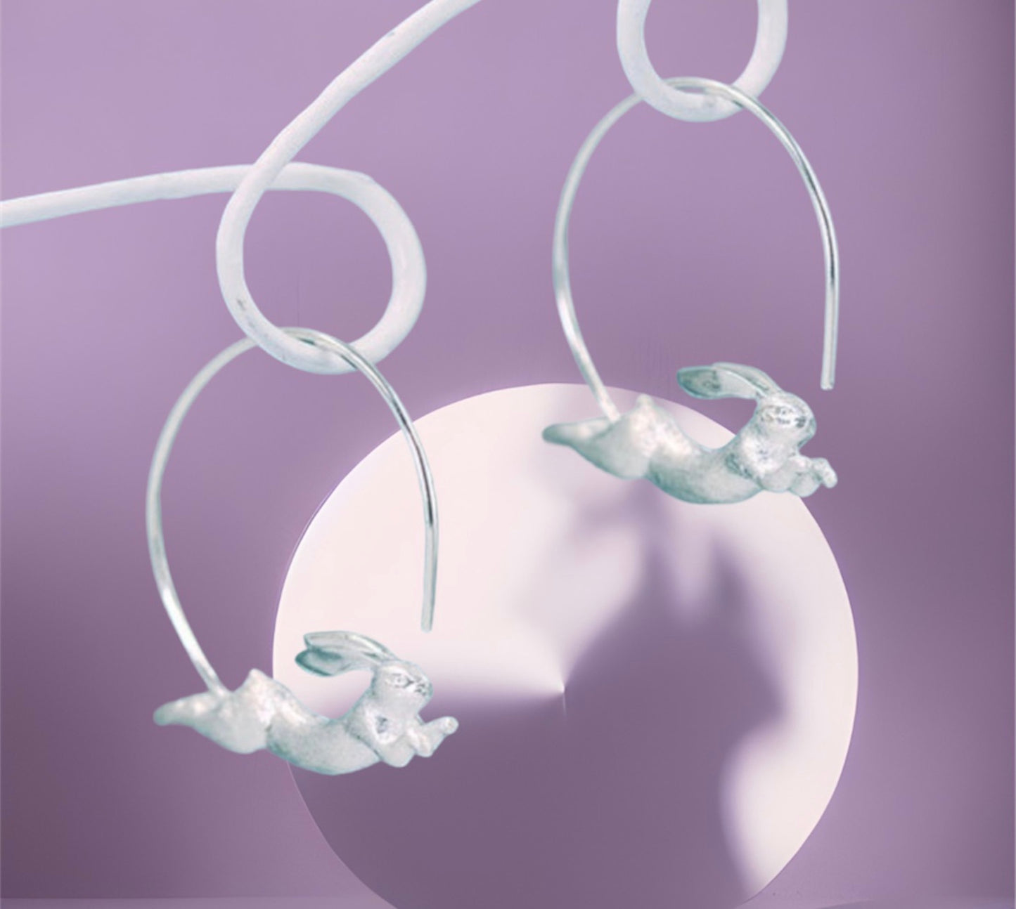 Rabbit - Hoop Earrings