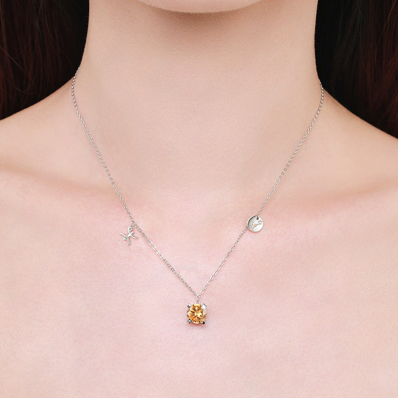 Zodiac - Birthstone Necklace