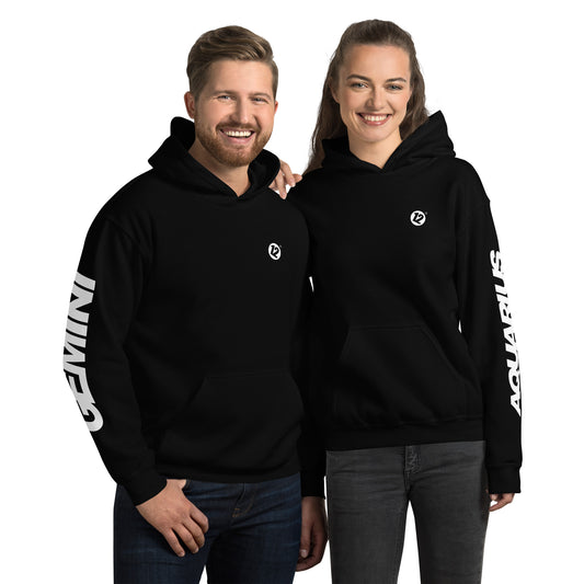 Gemini & Aquarius - Unisex Couple Hoodie