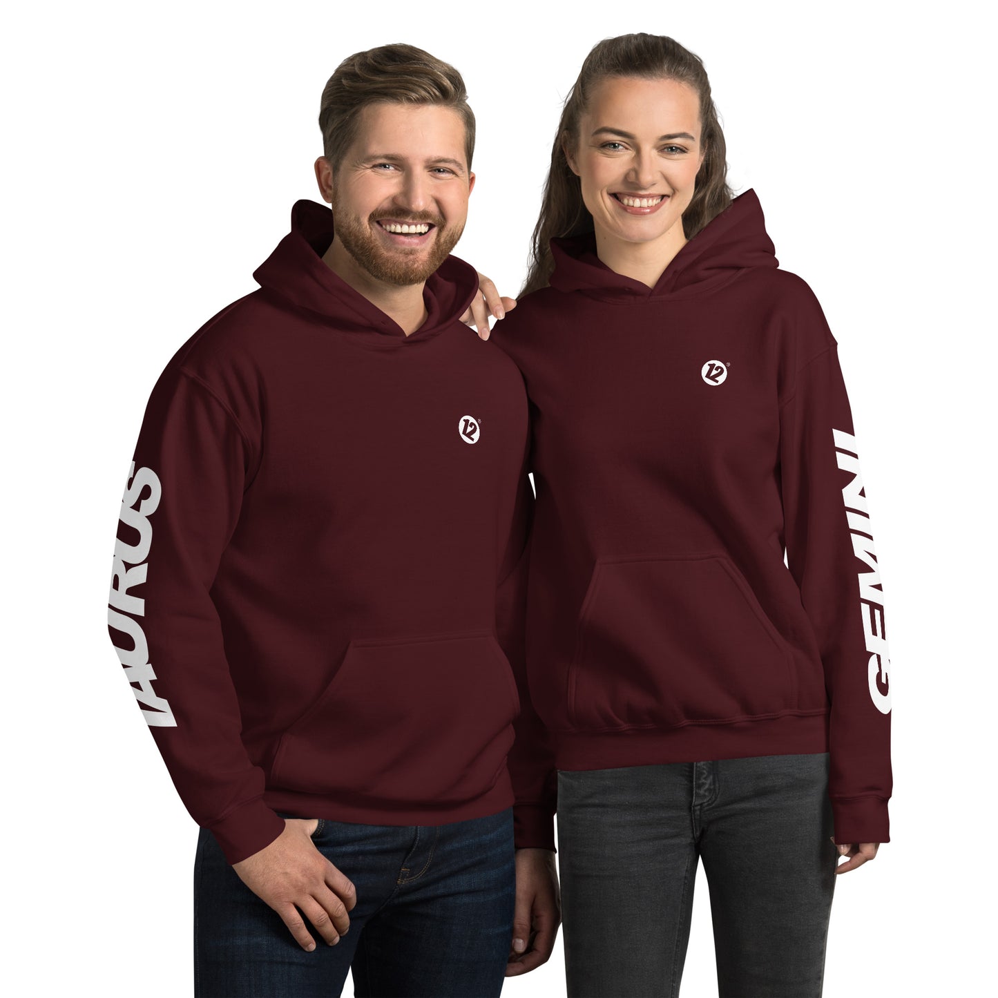 Taurus & Gemini - Unisex Couple Hoodie