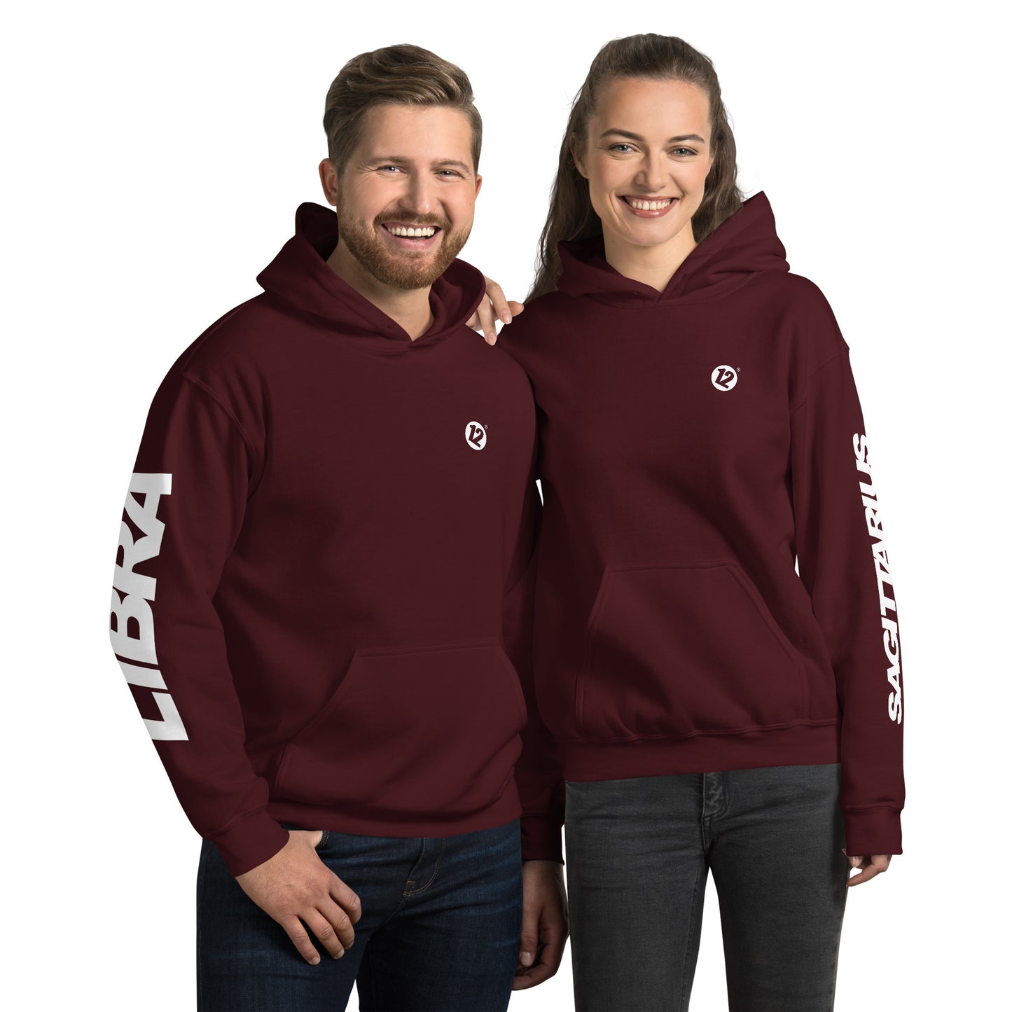 Libra & Sagittarius - Unisex Couple Hoodie