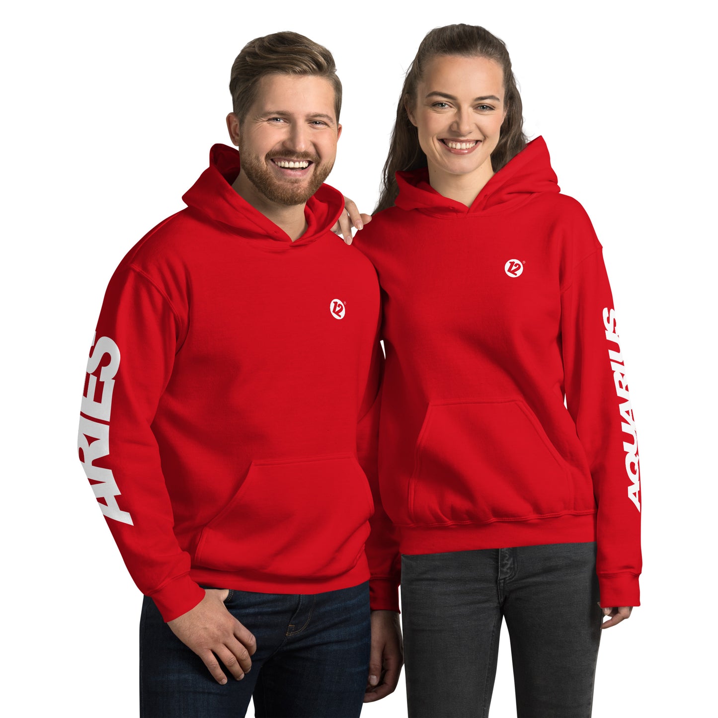 Aries & Aquarius - Unisex Couple Hoodie