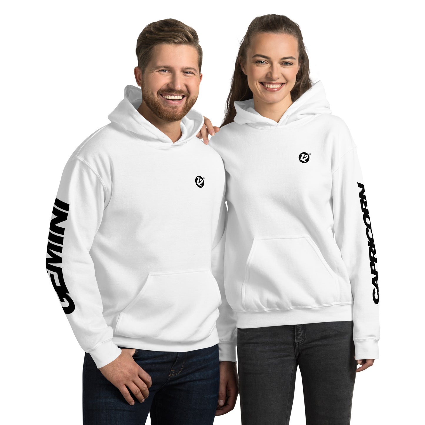 Gemini & Capricorn - Unisex Couple Hoodie