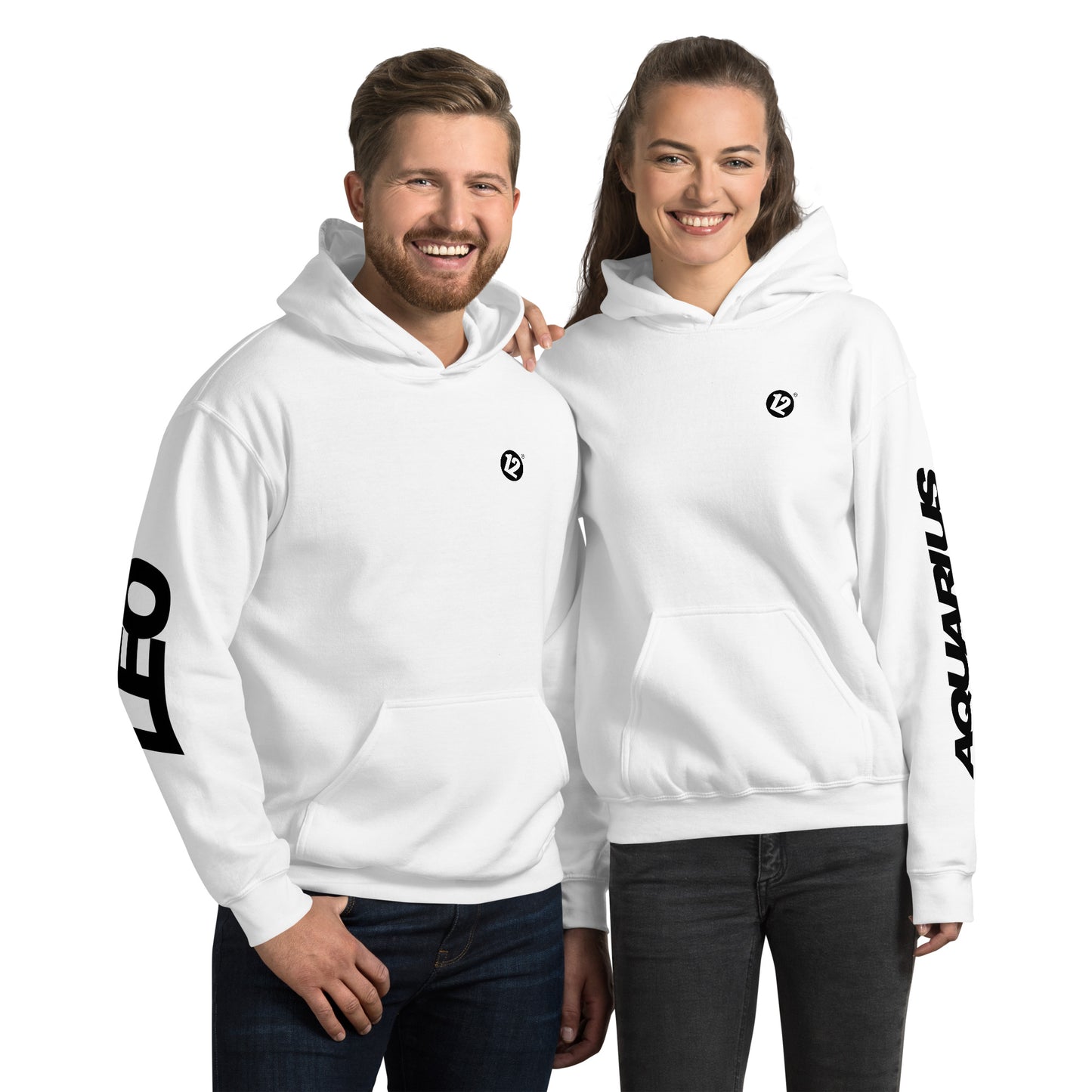 Leo & Aquarius - Unisex Couple Hoodie