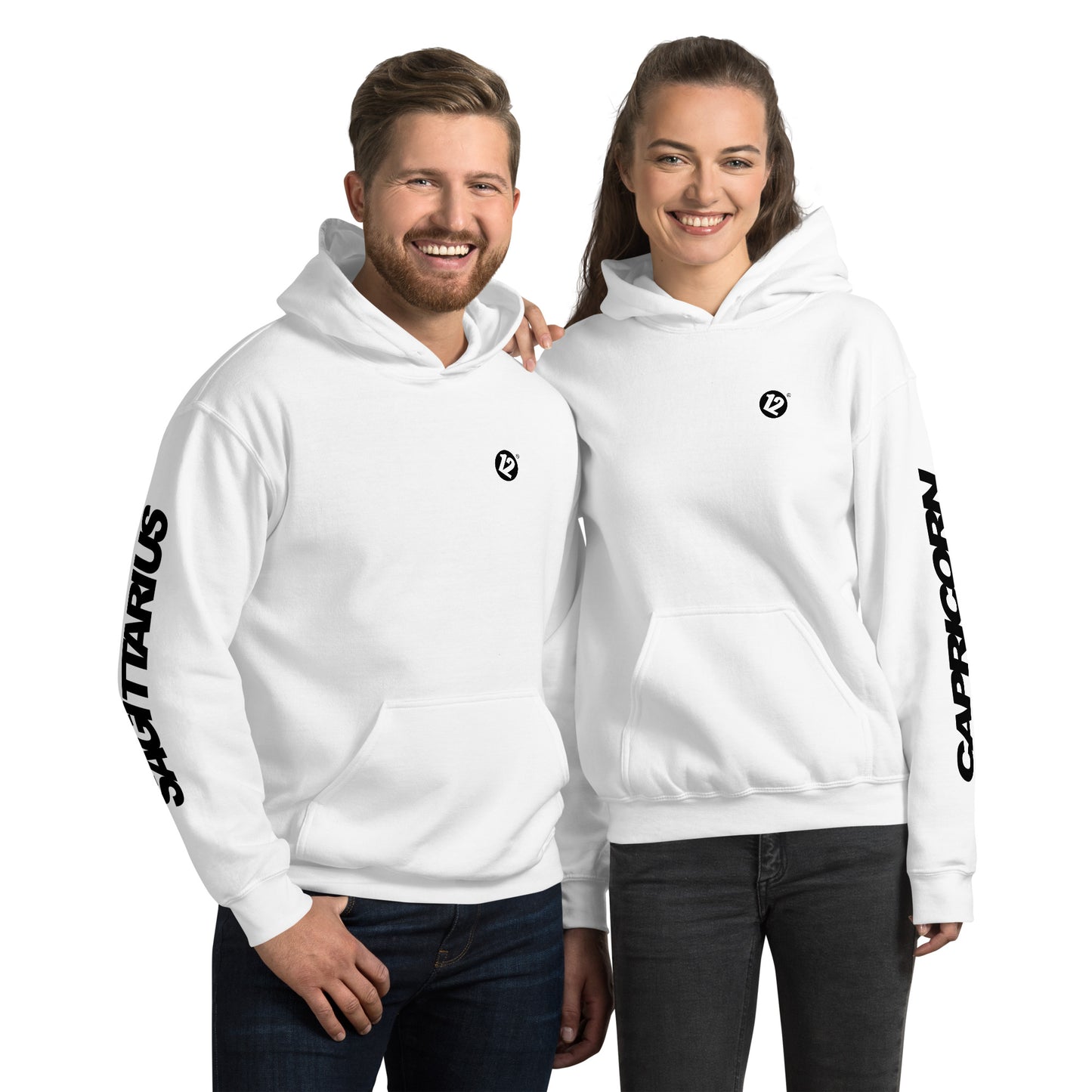 Sagittarius & Capricorn - Unisex Couple Hoodie